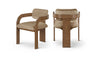 Cedra - Velvet Performance Fabric Upholstered Dining Chair (Set of 2) - Brown Frame