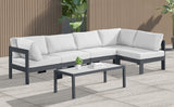 Nizuc - Outdoor Patio 5 Piece Modular Sectional With Gray Frame