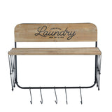 Laundry Rack With Accordion Design - Brown / Black - Black Brown