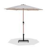 Fiji - Aluminum Patio Umbrella With Square Black And Teak Base