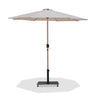 Fiji - Aluminum Patio Umbrella With Square Black And Teak Base