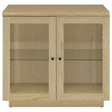 Tilbury - 2-Door Glass Front Accent Display Cabinet - Light Oak