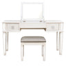 Mirrored Vanity Desk With Drawers And Stool, Flip Up Dressing Table Set For Makeup Room