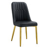 Modern Dining Chairs With Metal Legs And Simple Line Design On Backrest