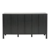 Colored Fluted Sideboard With 3 Doors And 1 Drawer