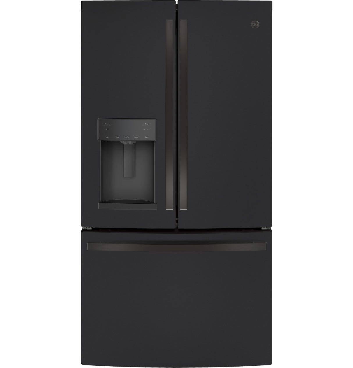 GE GFE28GELDS - 36 in. 27.7 cu. ft. French Door Refrigerator with Ice & Water Dispenser - Fingerprint Resistant Black Slate