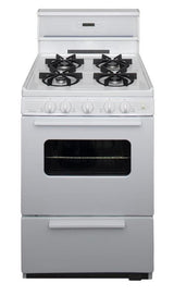 24 in. Freestanding Sealed Burner Spark Ignition Gas Range in White - (SJK240OP)