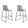 Shasta - 30" Outdoor Metal And Rope Stackable Barstool