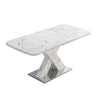 Modern Rectangle Dining Table With Stretchable TopAnd X Shape Legs