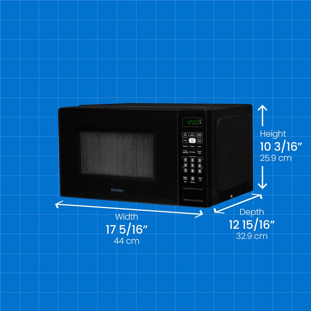 Danby DBMW0721BBB microwave dimensions diagram