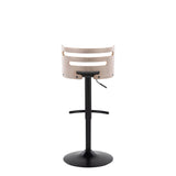 Cosi - Adjustable Barstool (Set of 2) - Beige Backrest
