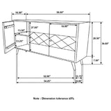 Austin - 3 Door Accent Cabinet With Tapered Legs - Natural