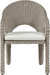 Seacrest - Olefin Water Resistant Fabric And Wicker Outdoor Patio Dining Chair