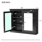Wall-Mounted Medicine Cabinet With 2 Mirrors, Adjustable Shelves