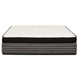 Premium 16" Queen Size Hybrid Mattress In A Box Plush Gel Memory Foam Top With Cooling Technology - Gray / White