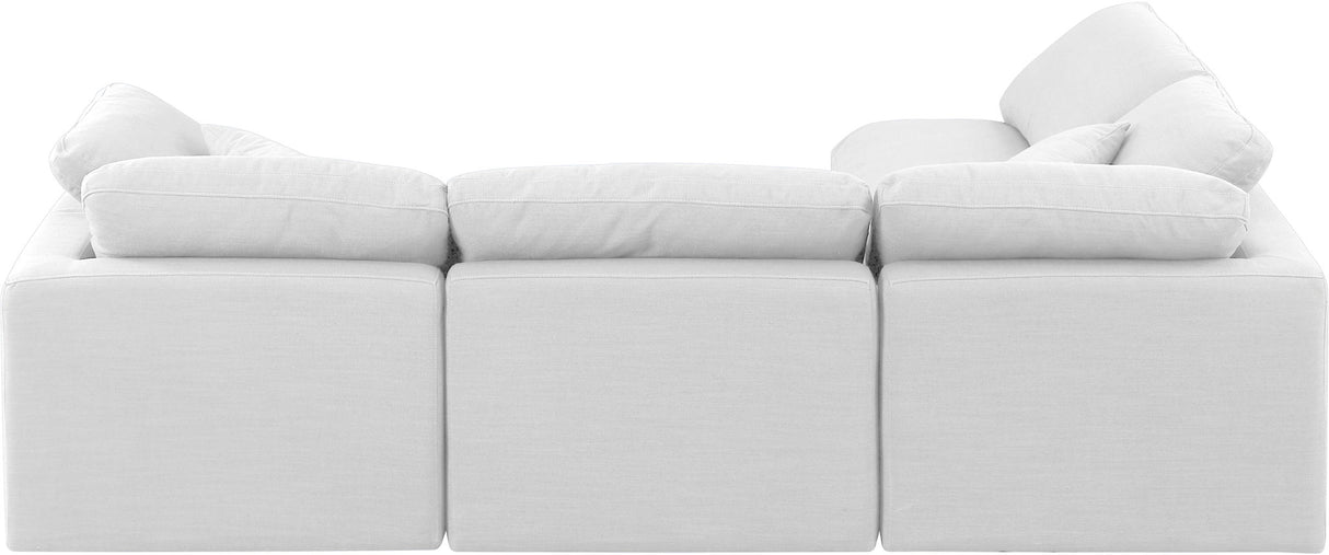 Indulge - Linen 4 Piece Modular Sectional - White