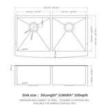 Double Bowl Farmhouse Sink / Stainless Steel Apron Front