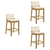 Yaneli - Contemporary Natural Wood Bar Height Kitchen Bar Stool