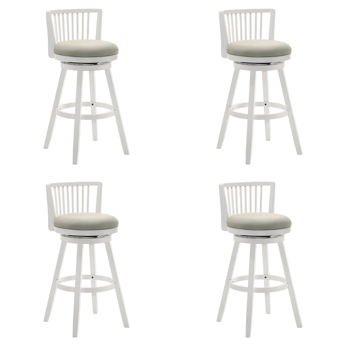 Harper - 30" Amber Glow Bar Height Rubberwood Swivel Barstool