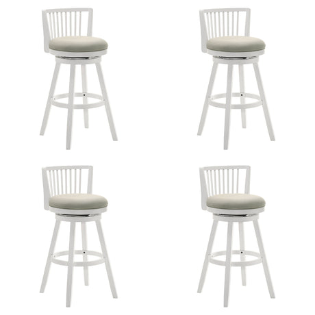 Harper - 30" Amber Glow Bar Height Rubberwood Swivel Barstool