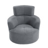 360° Swivel Chair Upholstered Accent Barrel Chair With Adjustable Headrest