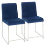 Fuji - High Back Dining Chair - Stainless Steel (Set of 2)