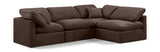 Indulge - Velvet 4 Piece Modular Sectional
