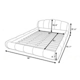 Upholstered Platform Bed Frame, Low Profile Floor Bed, No Box Spring Required