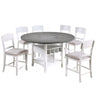 Contemporary Counter Height Dining Set With Built In Lazy Susan