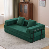 Floor Couch, Convertible Floor Sofa Bed With Pillow Back Support Armrest