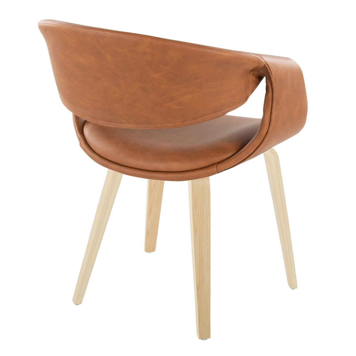 Curvo - Upholstered Chair (Set of 2) - Natural Wood Legs