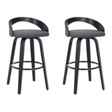 Sonia - 26" Counter Height Swivel Bar Stool - Black Wood