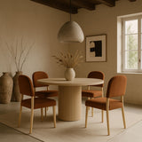 Varinelle - Velvet Dining Chair (Set of 2) - Natural Frame