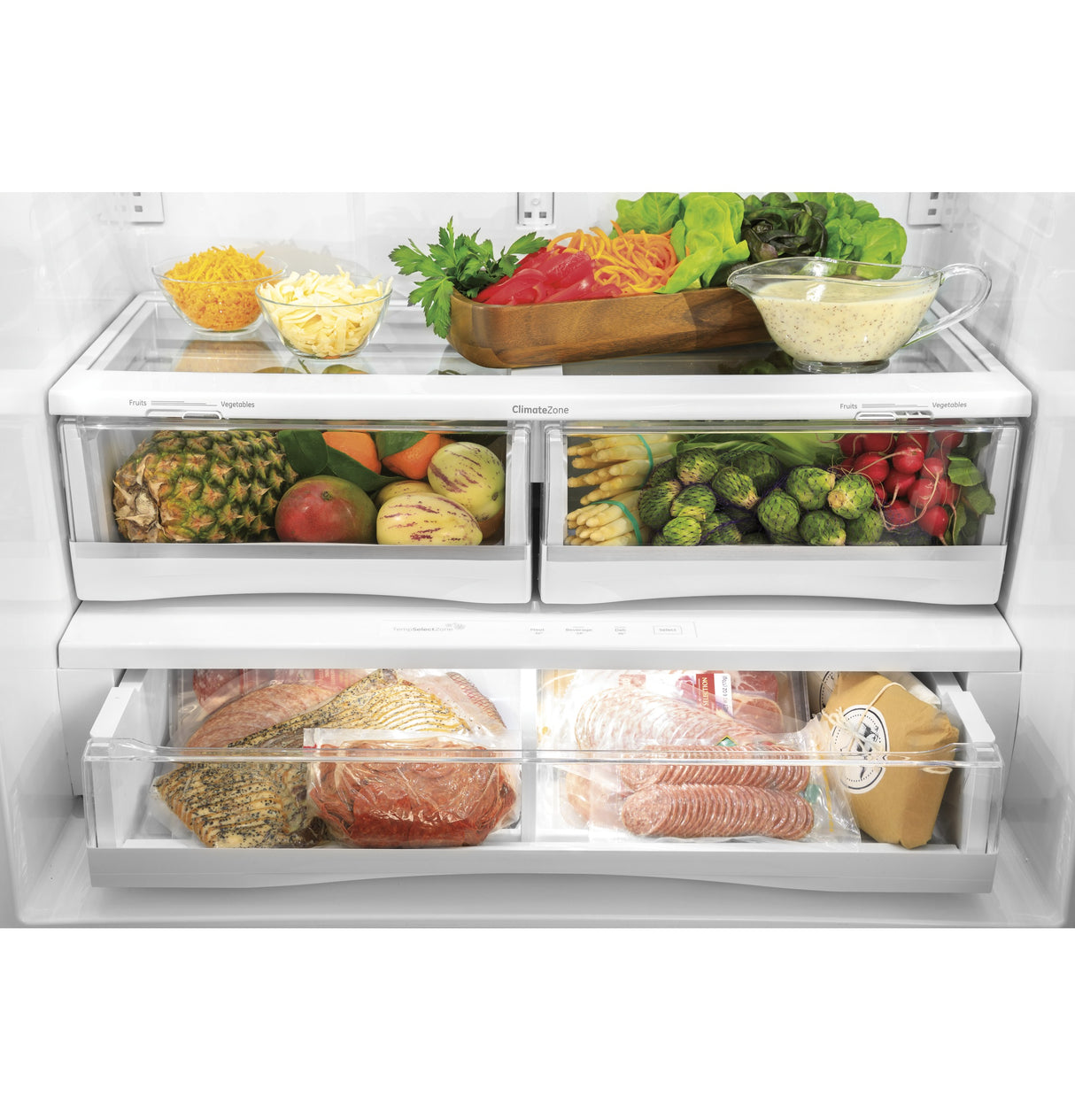 GE Profile(TM) Series ENERGY STAR(R) 27.7 Cu. Ft. Fingerprint Resistant French-Door Refrigerator with Hands-Free AutoFill - (PFE28KYNFS)