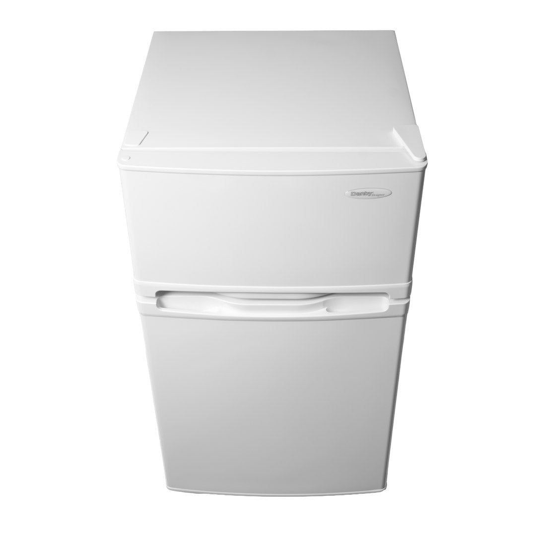 Danby DCR031B1WDD compact fridge interior from above