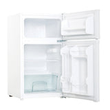 Danby DCR031B1WDD compact fridge open, right angle