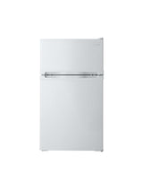 Danby DCR031B1WDD 3.1 cu. ft. 2-door compact fridge in white, front view