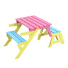 Kids Multi-Functional Arm Chair, Table With 2 Benches All-In-One Set