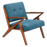 Lounge Chair With Tufted Upholstery And Solid Frame