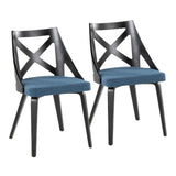 Charlotte - Farmhouse Chair (Set of 2) - Black Wood