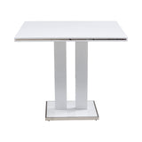 Amanda - Modern Contemporary Square Wood 42" Pedestal Base Dining Table Seats Up To 4 - White