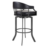 Pharaoh - Swivel Faux Leather Bar Stool - Mineral Finish