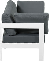 Nizuc - Outdoor Patio 2 Seat Modular Sofa With White Frame