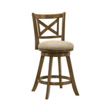 Kodi - Modern Farmhouse Swivel Wood Counter Height Kitchen Bar Stool