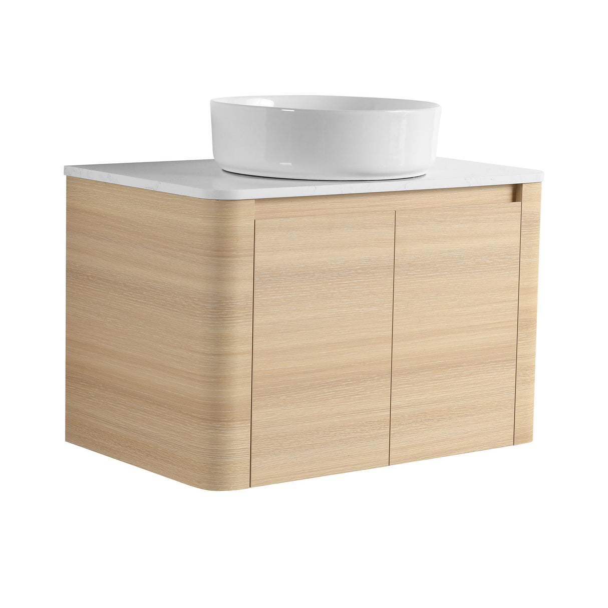 Mounted Bathroom Vanity With Art Sink & 2 Soft Close Doors