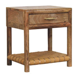 Regency - Woven Nightstand With Drawer - Light Brown