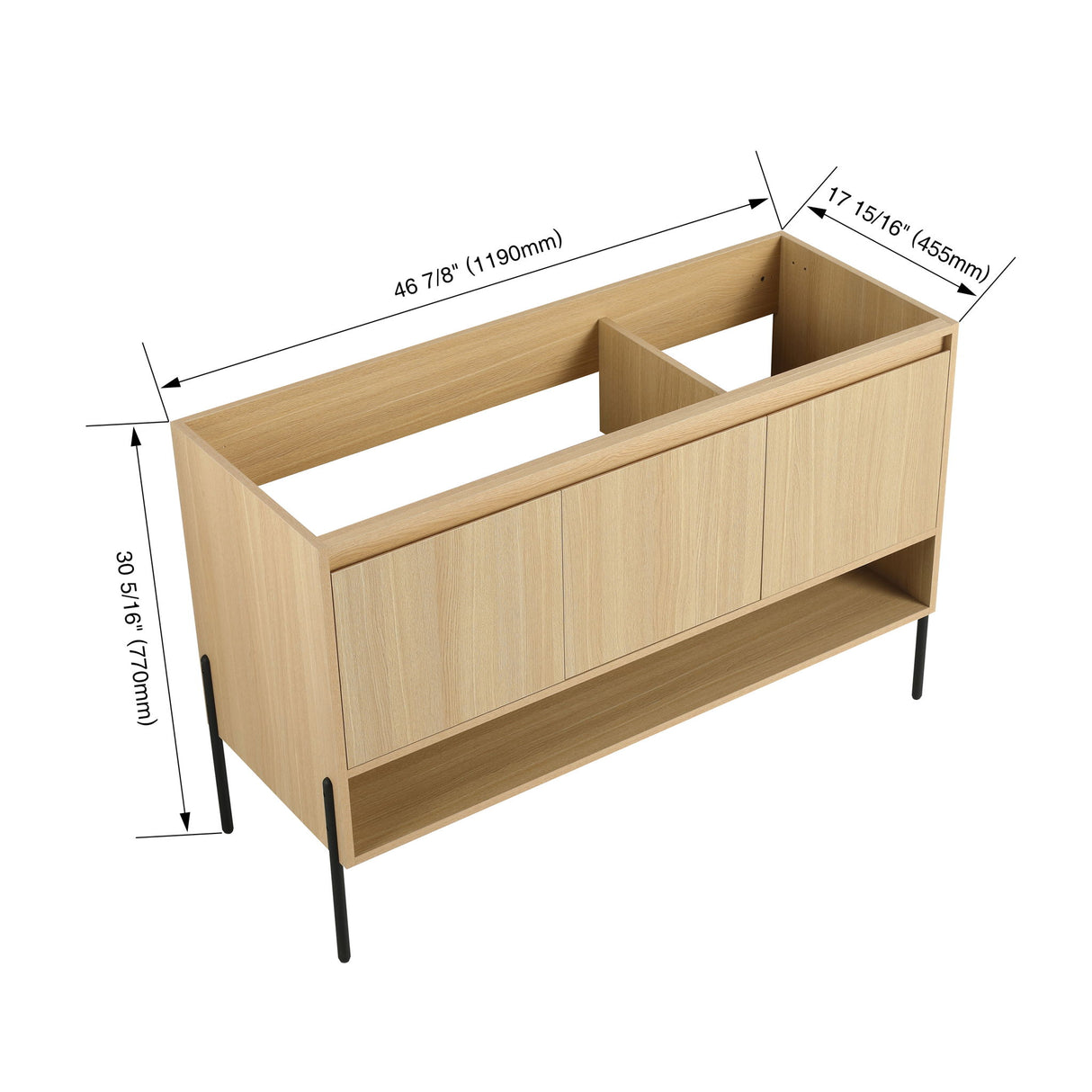 Freestanding Bathroom Vanity & Soft Close Cabinet Doors