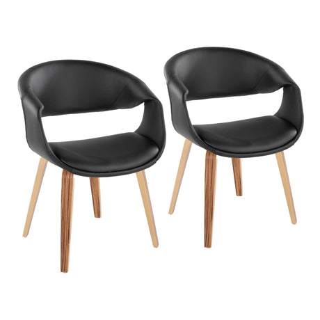 Curvo - Upholstered Chair (Set of 2) - Zebra Wood Legs