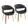 Curvo - Upholstered Chair (Set of 2) - Zebra Wood Legs