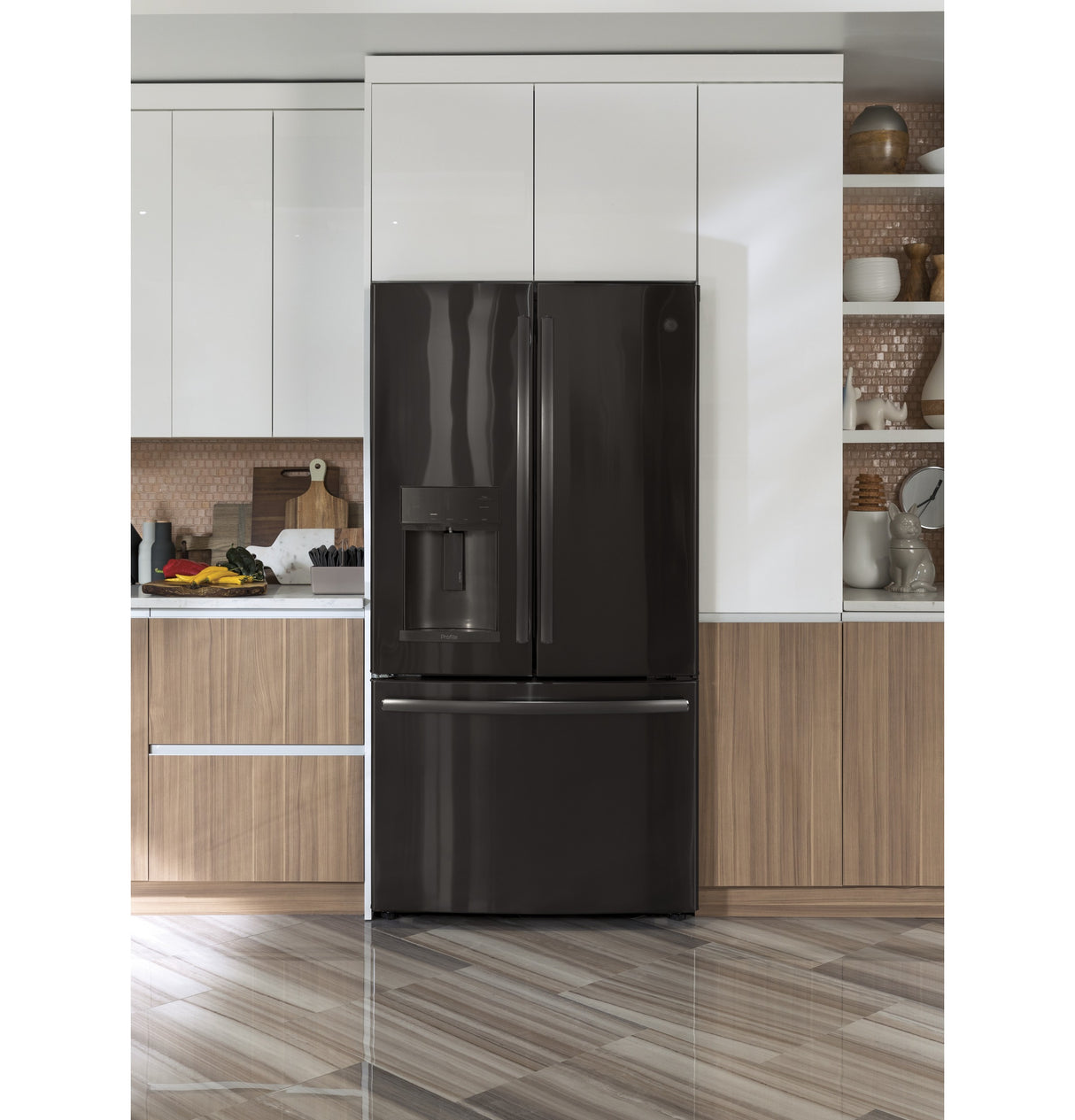 GE Profile(TM) Series ENERGY STAR(R) 27.7 Cu. Ft. French-Door Refrigerator with Hands-Free AutoFill - (PFE28KBLTS)